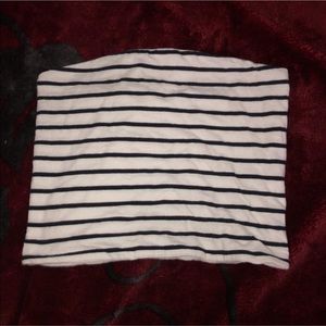 brandy melville black and white jenny tube top